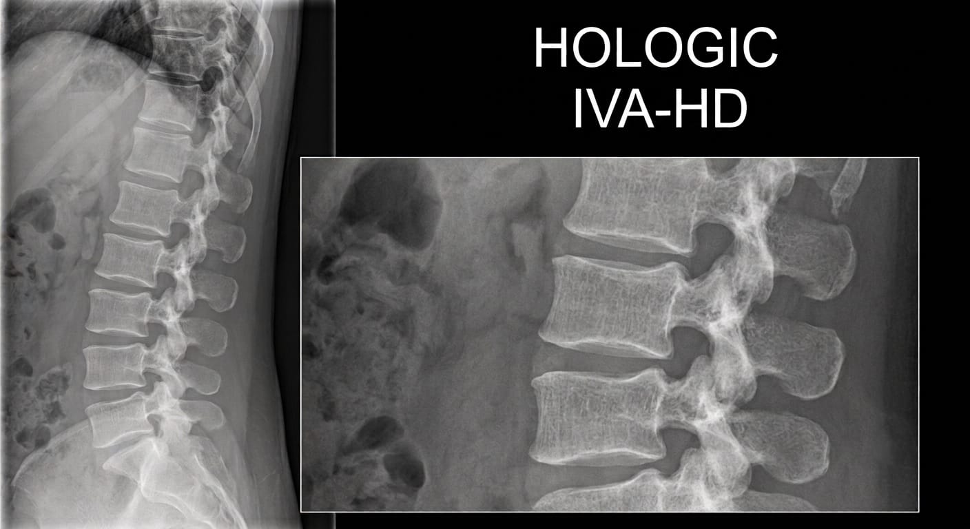 Imagem do Exame DXA Hologic IVA-HD - Coluna Lombar
